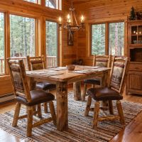 Upholstered Aspen Dining Chair: Some lifestyle images are created with AI for visualization purposes. Crafted from natural solid wood, each piece is unique and will vary.