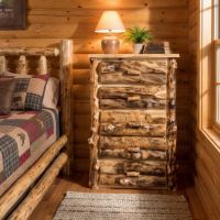 Aspen 5 Drawer Chest: Some lifestyle images are created with AI for visualization purposes. Crafted from natural solid wood, each piece is unique and will vary.