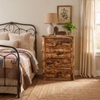 4 Drawer Chest: Some lifestyle images are created with AI for visualization purposes. Crafted from natural solid wood, each piece is unique and will vary.