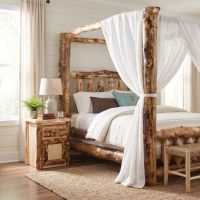 Aspen Nightstand: Some lifestyle images are created with AI for visualization purposes. Crafted from natural solid wood, each piece is unique and will vary.