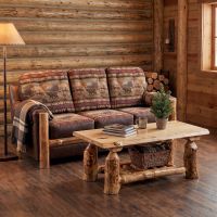 Aspen Coffee Table: Some lifestyle images are created with AI for visualization purposes. Crafted from natural solid wood, each piece is unique and will vary.