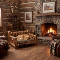 Dog Bed: Some lifestyle images are created with AI for visualization purposes. Crafted from natural solid wood, each piece is unique and will vary.