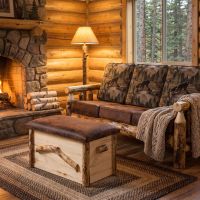Rustic Blanket Chest: Some lifestyle images are created with AI for visualization purposes. Crafted from natural solid wood, each piece is unique and will vary.
