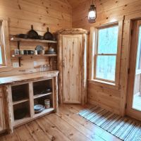 Storage Cabinet: Some lifestyle images are created with AI for visualization purposes. Crafted from natural solid wood, each piece is unique and will vary.