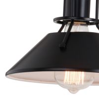 Canton 3-Light Black and Matte White Vanity Light