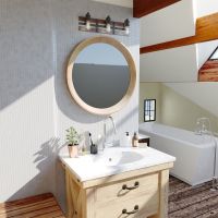 Carrington 3-Light Matte Black and Deep Walnut Vanity Light