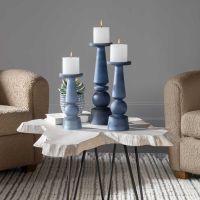 Cassiopeia Midnight Blue Candleholders