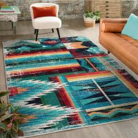 Caverns Rug - Turquoise Patchwork