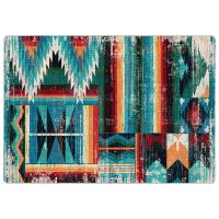 Caverns Entry Rug - Turquoise Patchwork