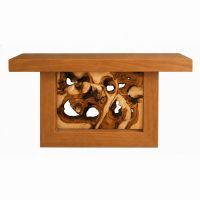 Trailroot Console in Golden Walnut with Suar