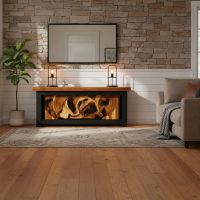 Root Wood Console Table: Some lifestyle images are created with AI for visualization purposes. Crafted from natural solid wood, each piece is unique and will vary.