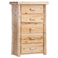 Cedar Lake Cabin 5 Drawer Log Chest