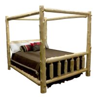 Cedar Lake Log Canopy Bed