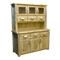 Cedar Lake Rustic Log Dining Room Buffet & Hutch