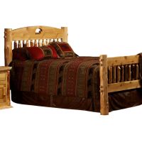 Cedar Lake Silhouette Cutout Log Bed