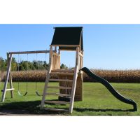 Cedar Peak Swinging Log Playset w/ Optional Swings & Slide
