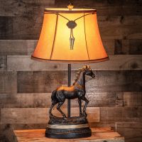 Western-Style Horse Table Lamp