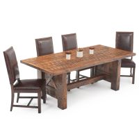 Classic Elegant Dining Chair - Burnt Umber Cypress Leather
