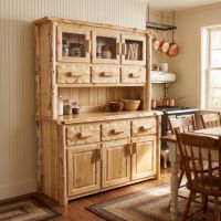 Rustic Hutch: Some lifestyle images are created with AI for visualization purposes. Crafted from natural solid wood, each piece is unique and will vary.