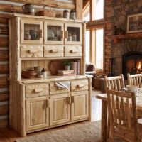 Rustic Hutch: Some lifestyle images are created with AI for visualization purposes. Crafted from natural solid wood, each piece is unique and will vary.