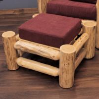 Cedar Lake Log Ottoman