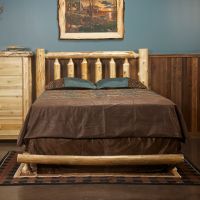 Cedar Lake The Original Low Profile Log Bed in Clear Finish - Floor Photo