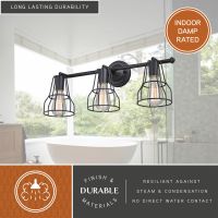 Clybourn 3-Light Oil Rubbed Bronze Adjustable Vanity