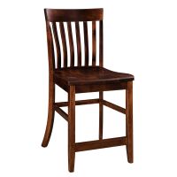 Chandler Contemporary Deep Bend Bar Stool - Stationary