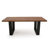 Contemporary Rustic Barnwood Dining Table - Antique Barnwood Table Top Finish