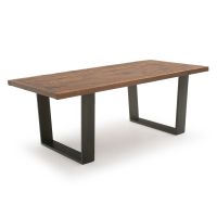 Contemporary Rustic Barnwood Dining Table - Antique Barnwood Table Top Finish