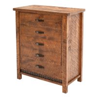 Rustic Corrugated 5 Drawer Barnwood Chest