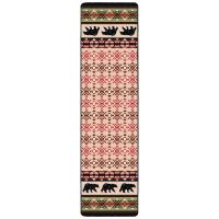 Cozy Bears Runner Rug - Burnt Red