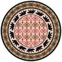 Cozy Bears Area Rug - Burnt Red
