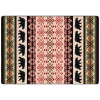 Cozy Bears Entry Rug - Burnt Red