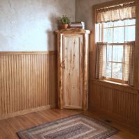 Storage Cabinet: Some lifestyle images are created with AI for visualization purposes. Crafted from natural solid wood, each piece is unique and will vary.
