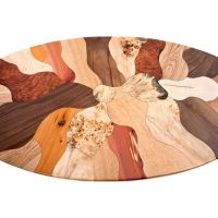 Artistic Mosaic Wood Juniper Base Coffee Table