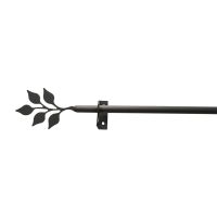 Wrought Iron Leaf Curtain Rod w/Hardware