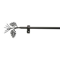 Wrought Iron Pinecone Curtain Rod