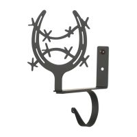 Wrought Iron Horseshoe Curtain Shelf Brackets