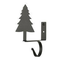 Wrought Iron Pine Tree Curtain Shelf Brackets