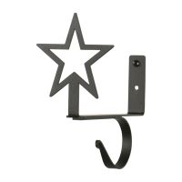 Wrought Iron Star Curtain Shelf Brackets