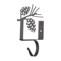 Wrought Iron Pinecone Curtain Shelf Brackets