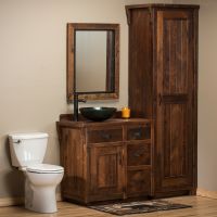 Rocky Creek Barnwood Vanity - Tongue & Groove Barn Wood Plank Door Style