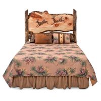 Hand Carved Log Bed