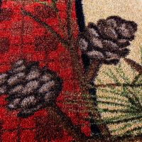 Delicate Pines Rug - Red Plaid
