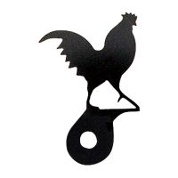 Wrought Iron Rooster Cabinet Door Silhouette