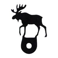 Wrought Iron Moose Cabinet Door Silhouette