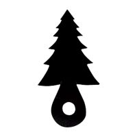 Wrought Iron Pine Tree Cabinet Door Silhouette