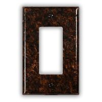Distressed Dark 1 Rocker/GFI Copper Switch Plate