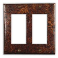 Distressed Dark 2 Rocker/GFI Copper Switch Plate